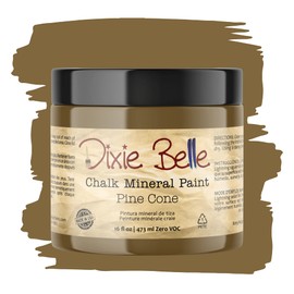 Dixie Belle Paint Company Chalk Finish Furniture Paint - Pine Cone (16oz) - Matte Chocolate Brown Chic Chalk Mineral DIY Furniture Paint