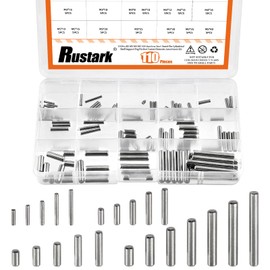 Rustark 110Pcs 22 Sizes 304 Stainless Steel Dowel Pin Assortment Kit M2 M3 M4 M5 Cylindrical Shelf Support Pegs Pin Rod Fastener Elements for Mechanical Manufacturing Industry