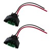 2Pcs Wire Pigtail Female C H11 Two-Beam Headlight Low Beam