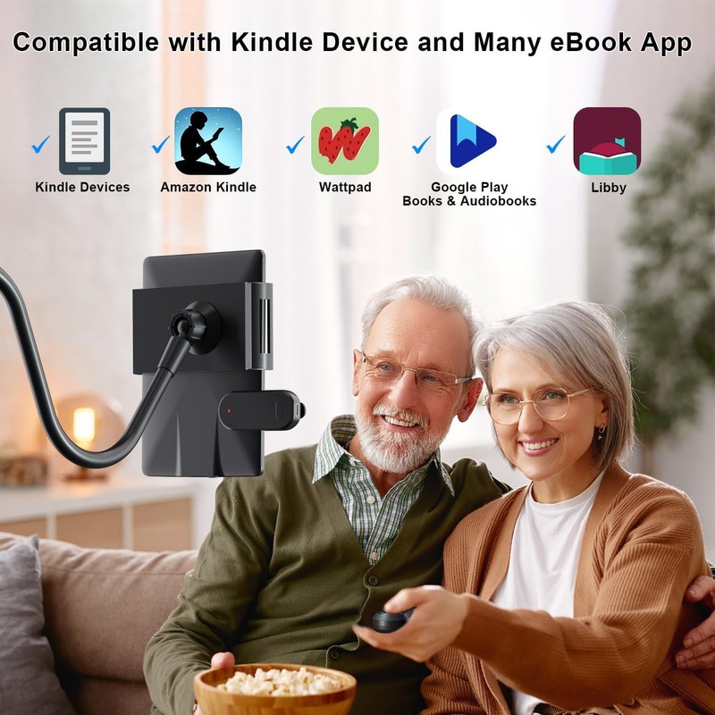 Bedside Tablet Holder for Kindle Reading in Bed with Remote