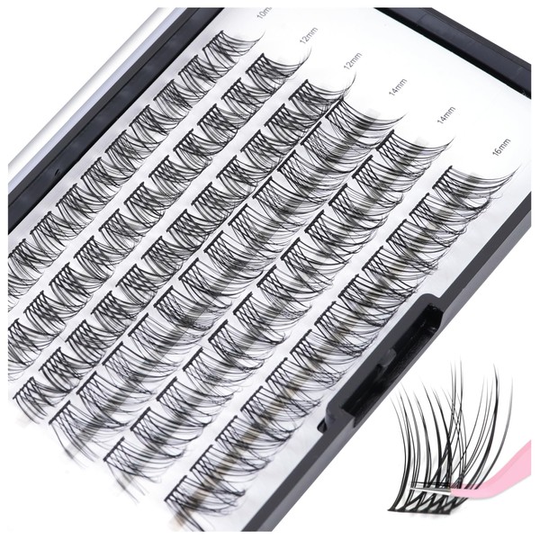 Natural Lash Clusters - 72pcs Wispy Eyelash Clusters, D Curl