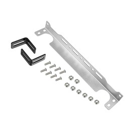 VekAuto 1 Set Oil Cooler Mounting Bracket Kit, Universal for Car Aluminum Alloy Silver Tone