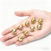 8Pcs 1:12 Scale Miniature Round Head Knobs, Metal Dollhouse Door