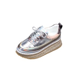 DECKER Silver Round Metallic Glitter shoelaces Colorful Fashion 2 pairs pack for Canvas Boots Sneaker Athletic (Silver, 36"(91 cm))