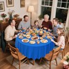 CXPSINC 2 Pack Premium Disposable Plastic Tablecloth 84" Round Table