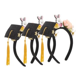 IWOWHERO 3pcs Mini Cap Hair Accessories with Tassel for Preschool Ceremonies Parties and Photo Props Bright Colors Eye Catching Design Versatile Styling