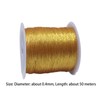 50M Gold Twine For Crafts 0.4MM Dia Metallic Tinsel Cord