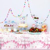 Adirasenotek 3Pcs Pink Bow Table Cloth Party Tablecovers Coquette Birthday