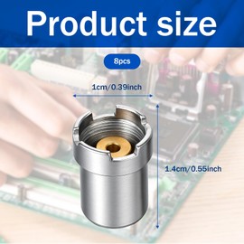 Giantree 8 Pcs Gilding Magnetic Threaded Soldering Iron Ring Adapter Connector Repair Parts, Threaded Metal Accessories For Electronic Devices, Universal Multi-Function