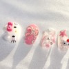 [Premium handmade embossed nail] Pink angel cat - Coffin Egg