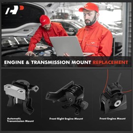 A-Premium 3PCS Engine Motor Mount and Transmission Mount Set Compatible with Toyota Corolla Matrix 2009-2013 & Pontiac Vibe 2009-2010, 2.4L