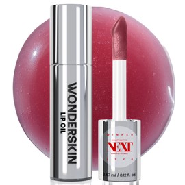Wonderskin Lip Rehab Serum Oil - Tinted Lip Oil Stain, Hydrating, Moisturizing, and Non-Sticky Deep Red Tint Serum for Dry Lips (Honey)