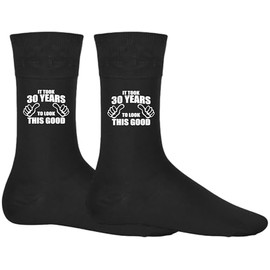 DCG PRINTWEAR Funny 30th Birthday Present – Black Socks for Born in 1995 Adults – Unique Gift for Men or Women