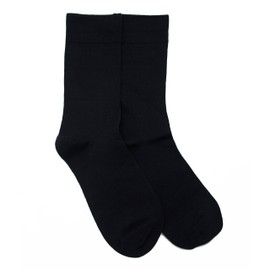 Rambutan Men's Space Collection Rayon made from Bamboo Seamless Dress Socks US 8.5-12.5 (Black)