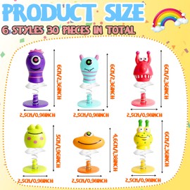 Eerrhhaq 30 PCS Spring Launchers Toys,Big Eye Monster Jumping Popper Toy,Pop Up Bouncy Spring Toys for Kids,Pinata Toys,Goodie Bags,Classroom Prizes