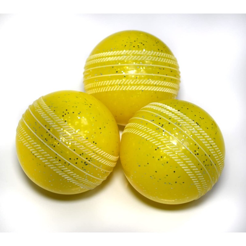 3 X Soft & Safe Glitter Cricket Balls For outdoor