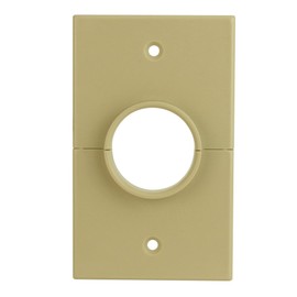 Skywalker Single-Gang Bulk Wire Splitting Wall Plate with 1-3/8” Hole (Ivory)