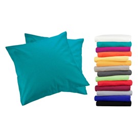 Moon Luxury Linen Cushion Cover with Zip 100% Cotton Pack of 2, 40x40