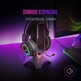 Mars Gaming MH220, Gaming Headset ARGB SuperBass, Flexible Microphone, Ultra-lightweight, Black