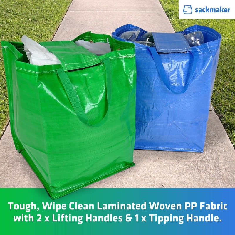 47 Litre Recycling Bag with Top Flap and Handles -