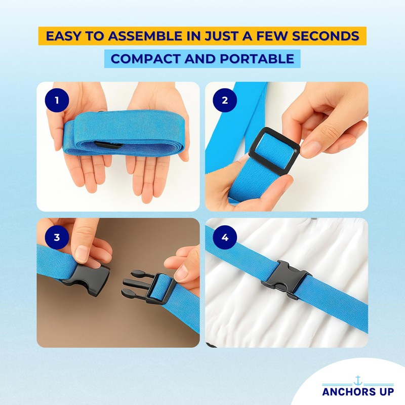 Cruise Adjustable Towel Bands [4 Pack] – Elastic Towel Straps