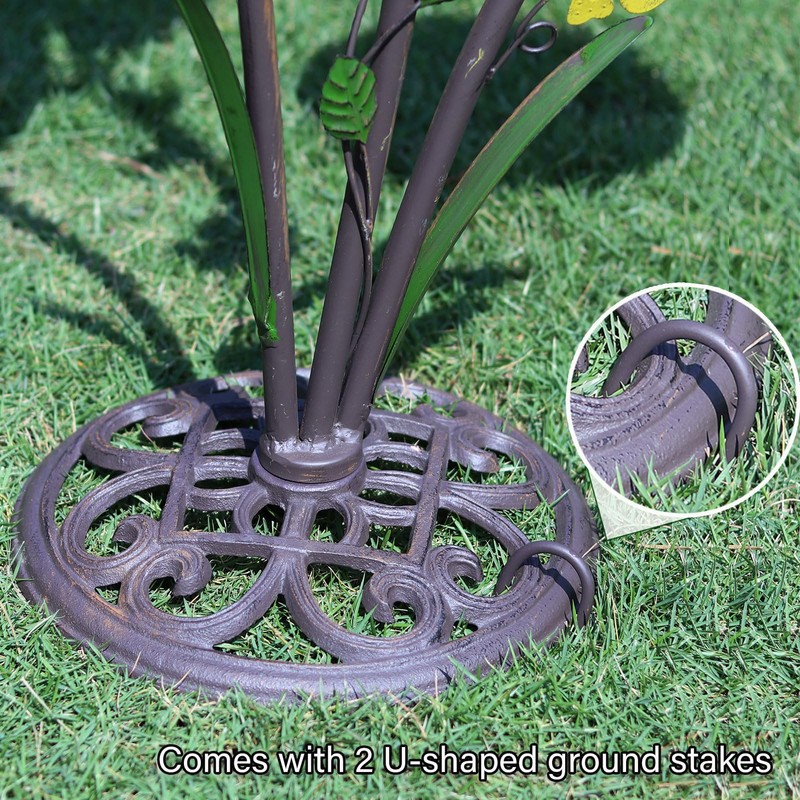 38" H Birdbaths for Outdoors,Metal Bird Feeder and Bird Houses