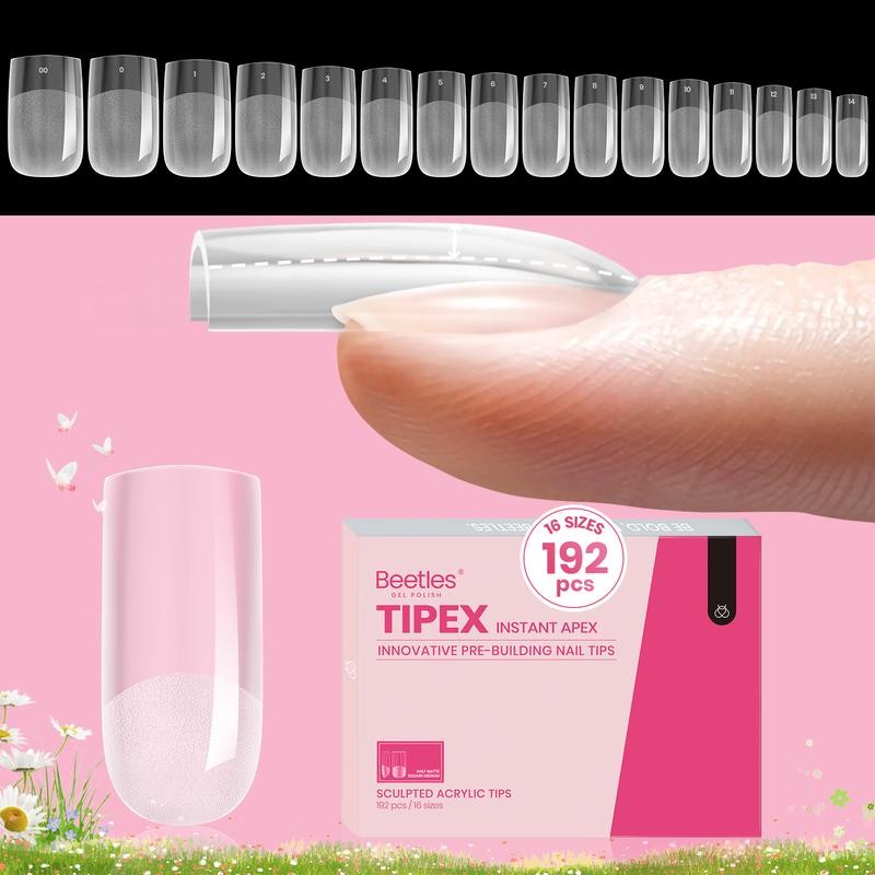 Beetles Tipex Instant Apex Nail Extension Tips Kit Almond/Coffin/Square/Oval/Stiletto/Squaoval Shape