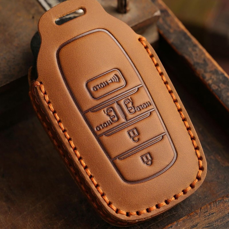 EASYANT Leather Key Fob Cover for Toyota Sienna, Key Fob