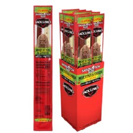 Jack Link's Sasquatch Size Jalapeño and Cheese, 2.45 oz - Spicy & Cheesy (Pac...
