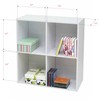 KB Designs 4-Cube Bookcase, Unit Shelf, Storage Organizer, White