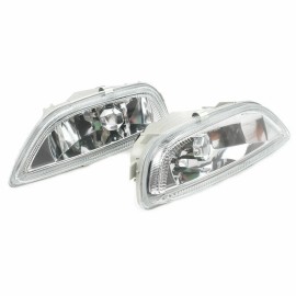 RockStone Pair of Fog Driving Lamp Light For 01 02 Toyota Corolla, Glass Lens ABS Housing