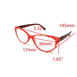 ColorViper basic cateye women reader spring hinge Reading Glasses 52m-17mm-140mm (red tortoise, 2.25)