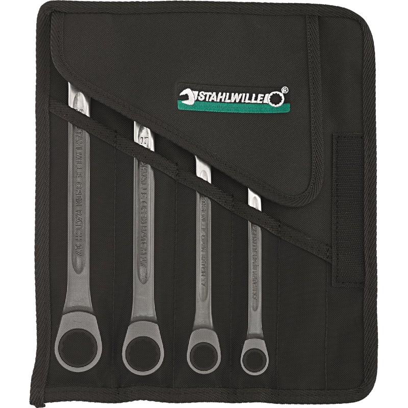 STAHLWILLE 17F/4 | Open-End Ratchet Wrench Set 4 Pieces 10-19