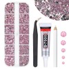 qiipii Light Pink Crystal Resin Rhinestones w B7000 Jewelry Glue