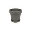 Prosperplast Blumentopf Übertopf inkl. Untersetzer 13.5 x 12 cm grau