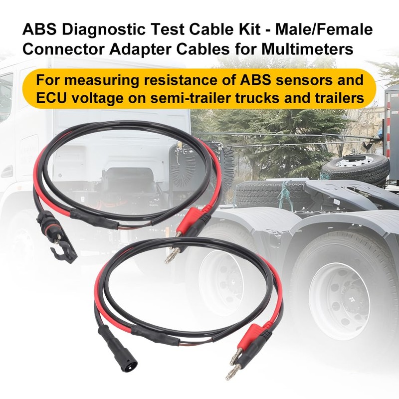 WIKIBB ABS Diagnostic Multimeter Cable Adapter for Heavy Duty Semi