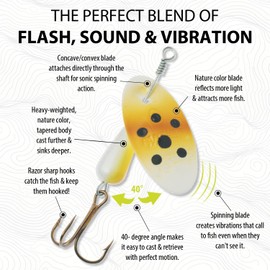 Panther Martin PMBRT_4_U Teardrop Nature Series Spinners Fishing Lure - 4 (1/8 oz) - Brown Trout