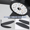Surtime Flush Mount RGB Ceiling Fans with Lights-48 Low Profile