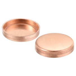 MECCANIXITY Copper End Cap Pipe Fitting Sweat Plug Connection 32mm(1.26") ID for Water Pipe Plumbing, Pack of 2