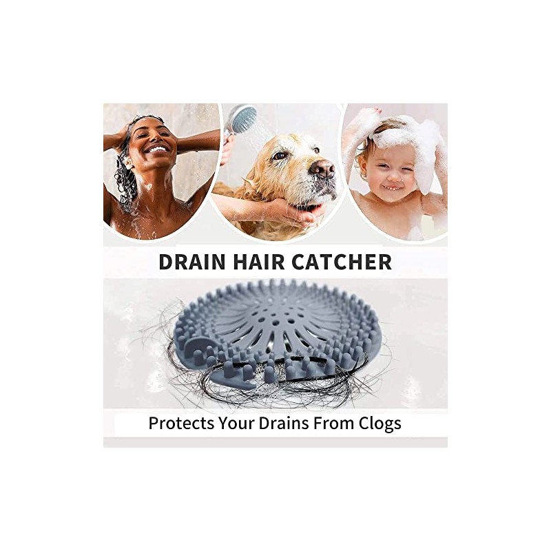 Durable Silicone Hair Catcher for Shower and Sink - Set