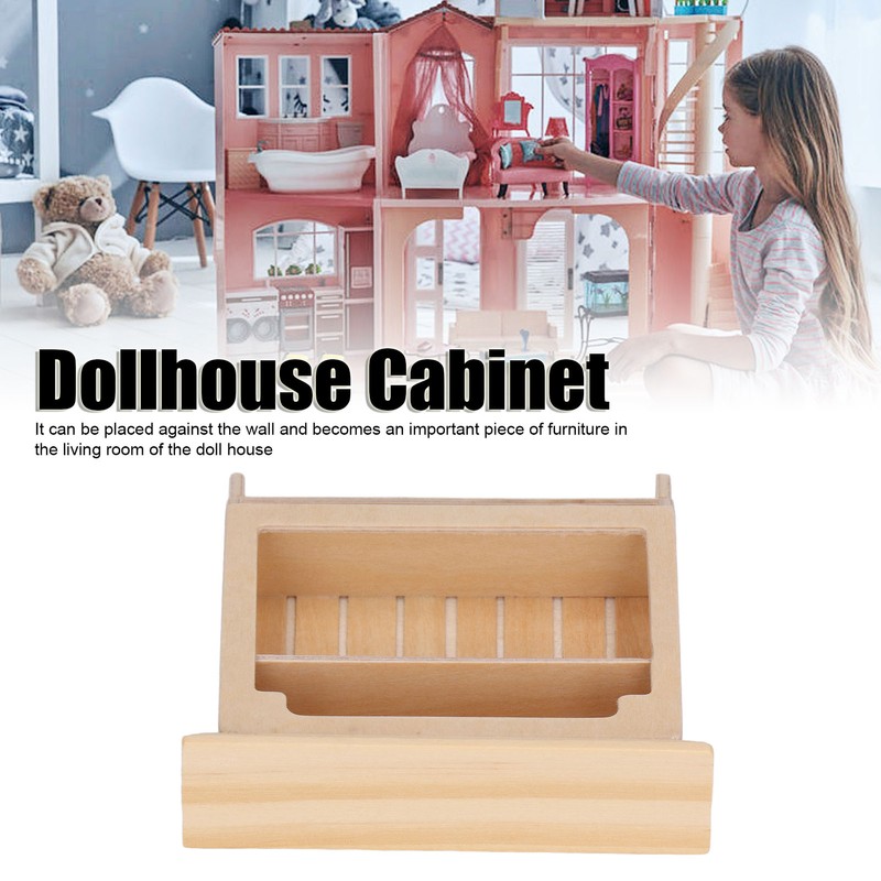Dollhouse Cabinet Miniature Model Fine Workmanship Composite Wood Miniature Display