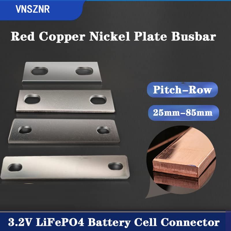 Bus Bars Connector Red Copper Nickel Plate Pitch Row 50mm
