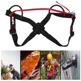 RiToEasysports Chest Shoulder Strap, Outdoor Adjustable Safety Shoulder Strap for Climbing Harness Equipment