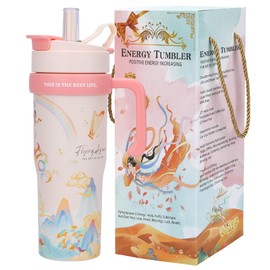 40oz Tumbler with Handle and Straw，APSARAS Spill Proof Water Bottle with Straw，Cups with Lids and Straws，Stainless Steel Water Bottles，Insulated Cup- Travel Mug Cup Holder Friendly Cute Water Bottles