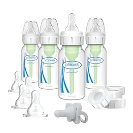 Dr. Brown's - Juego de biberones Options Slow Flow para bebés amamantados, 4 onzas