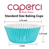 Caperci Aqua Sky Foil Cupcake Liners Standard Size Baking Cups