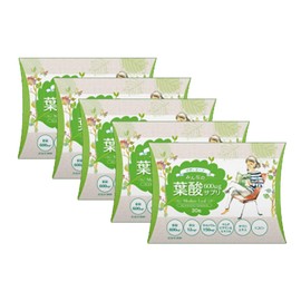 Folic Acid 600 μg or More Formulated, Everyone's Folic Acid 600, Approximately 5 Months Supply (30 Tablets x 5 Boxes), Folic Acid Supplement, Made in Japan, GMP Certified Factory, Additive-Free
