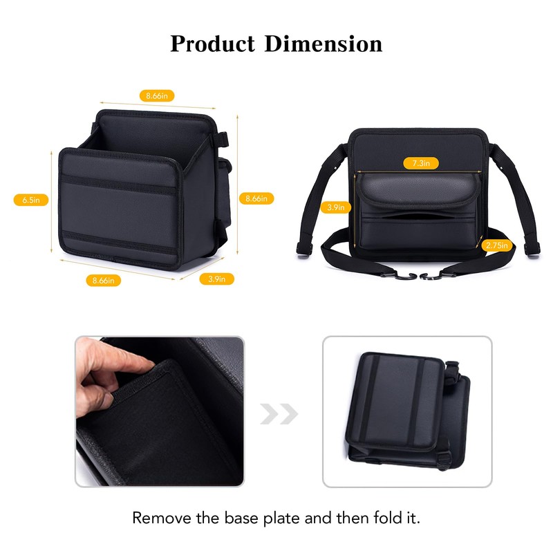 COGEEK Car Storage Organizer Between Seats with Tissue Holder |