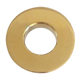 BWE Gold Sink Basin Trim Overflow Cover for Kitchen and Bathroom Vanity Sink Solid Brass Vessel Insert in Hole Round Caps Pack of 2