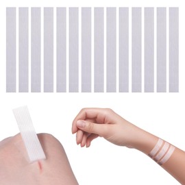 48 Stück Wundnahtstreifen 1.2 * 10cm Wundverschlussstreifen Klammerpflaster Wundverschluss Streifen Notfall Wundverschluss zum Verschließen kleiner Schnitte und Wunden